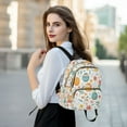 thumbnail image 6 of FORMRS Mini Backpack Purse for Women Travel Daypack Casual Shoulder Bag, Floral Easter Eggs, 6 of 7