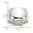 thumbnail image 2 of 925 Sterling Silver Polished 12mm Half Round Size 4.5 Band Ring-Band Style-Ring for Women and Men, 2 of 2