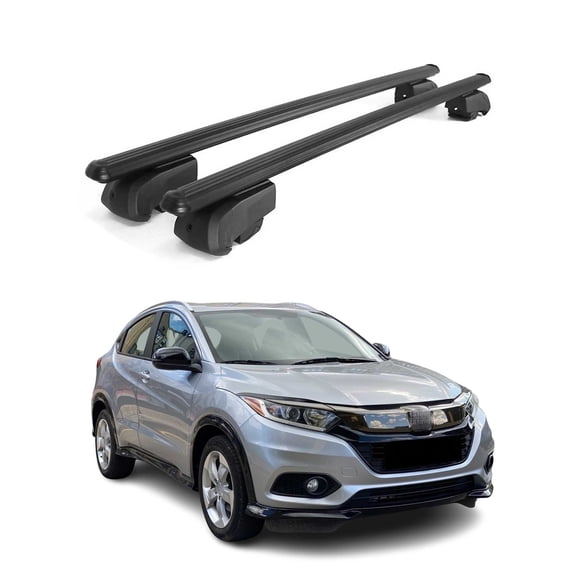 Lockable Roof Rack Cross Bars Luggage Carrier for Honda HR-V 2016-2022 Black