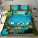 thumbnail image 1 of Hoja Tumbada Conjunto de sábanas temático, trío de piezas, cómodo y amigable con la piel, diseño único, regalo de decoración para el hogar para familiares, amigos y fans, 90 cm * 190 cm, 1 of 6