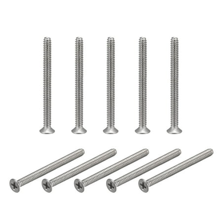 

4#-40x1-3/8 Flat Head Machine Screws Phillips 304 Stainless Steel Polishing 200 Pack