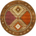 thumbnail image 2 of Addison Rugs Dream Shag Premium Machine Washable Transitional Aztec Brown Round Rug, 8' x 8', 2 of 8