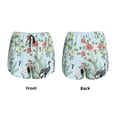 thumbnail image 6 of Uemuo Chinoiserie Floral Palm Tree Pattern Women's Athletic Shorts High Waisted Running Shorts with Liner Pockets Gym Elastic Workout Shorts-Large, 6 of 9