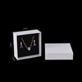 thumbnail image 7 of 12pc Cardboard Jewelry Set Box for Ring Earring Necklace with Sponge Inside Square White 7.6x7.6x3.2cm Inner Size: 6.9x6.9cm Without Lid Box: 7.2x7.2x3.1cm, 7 of 7