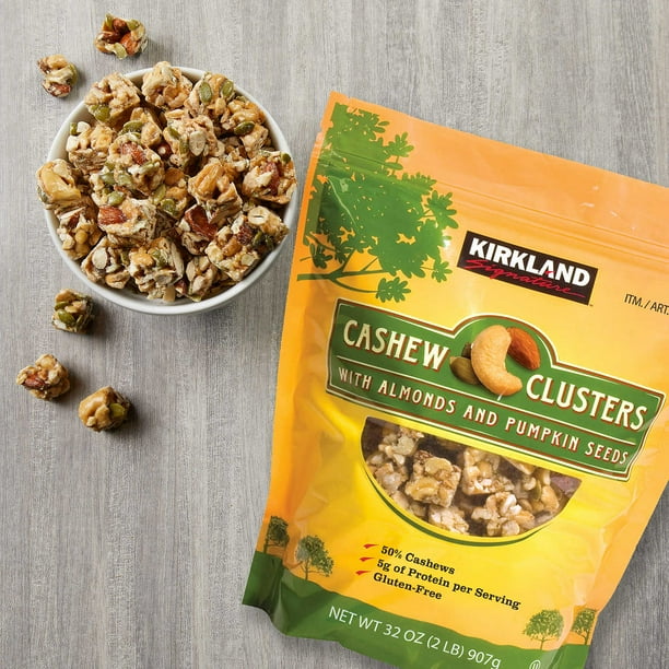Kirkland Cashew Clusters | Salted nuts for food distributors