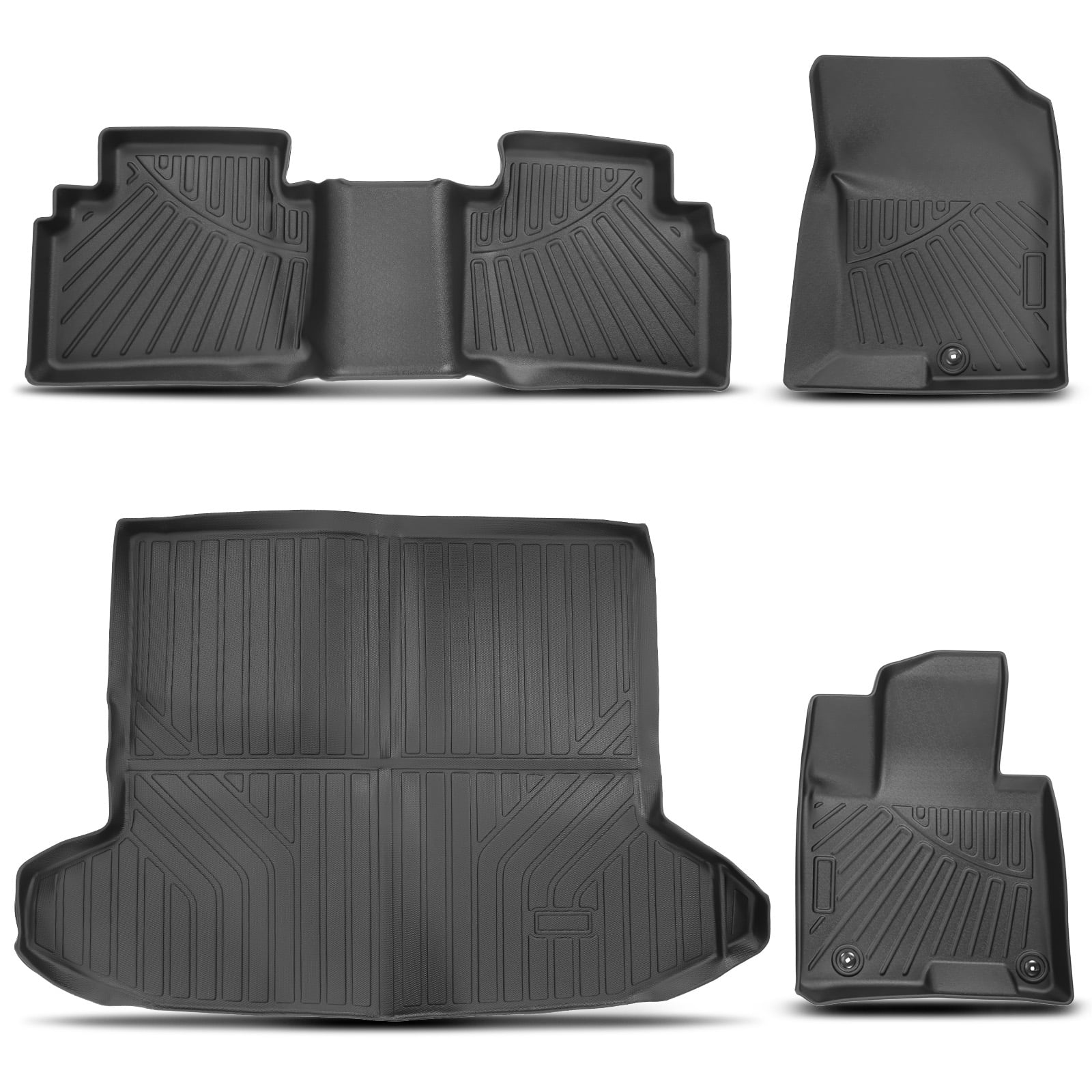 maXpeedingrods Floor Mats Cargo Trunk Liner Set for Hyundai Tucson 2022 2023 2024, All-Weather TPE Rubber Tucson Accessories Car Mats, Cargo with Standard Audio System Only, Black