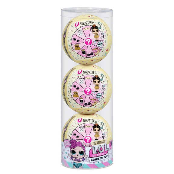 LOL Surprise 3-Pack Confetti- Waves, Great Gift for Kids Ages 4 5 6 