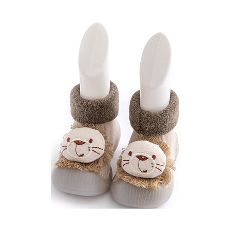

Gomelly Baby Walking Shoe Soft Sole Socks Slipeprs First Walker Floor Sock Shoes Breathable Girls Boys Toddler Khaki 8.5C