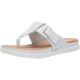 thumbnail image 1 of Clarks 26141080: Women's Step June Reef White Synthetic Flip Flops (7.5 B(M) US Women), 1 of 7