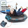 thumbnail image 2 of 47" Snow Tubes, Heavy Duty Inflatable Snow Sleds with Handles for Kids Adults Sledding Skiing Winter Sports, 2 of 8