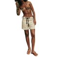 thumbnail image 3 of Women'S Drawstring High Rise Denim Shorts Summer Casual Knee Length Pants Denim Jorts with Pockets White L, 3 of 8
