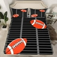 thumbnail image 2 of American Football Twin Bed Sheets Sports Sheets Football Game Themed Sheet Set Rugby Sports Game Fitted Sheet Ball Game Decor Flat Sheet, 2 of 6