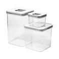 thumbnail image 2 of Airtight Food Storage Container Set (3-Pack) – Includes 4.1 Qt, 2.6 Qt, and 0.4 Qt Stackable Clear Pantry Organizers with Patented Locking Mechanisms, 2 of 2