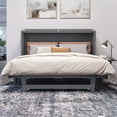 thumbnail image 3 of Northfield Lit Escamotable Moderne en Bois Massif Format Grand avec Matelas, Gris, 3 of 20