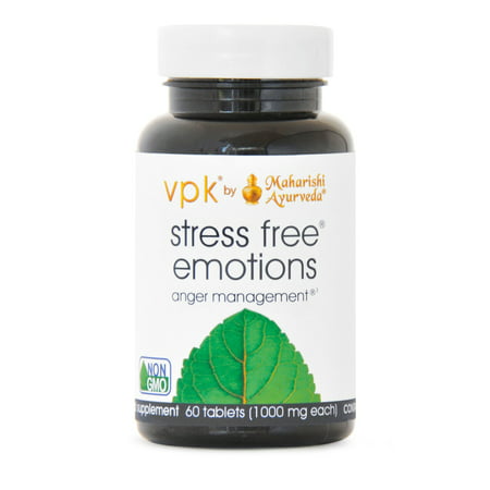 Stress Free Emotions | 60 Herbal Tablets - 1000 mg ea. | Anger Managementâ?¢ | Natural Support for Stress Relief & Emotional Highs & Lows 1000 mg, 60 Herbal