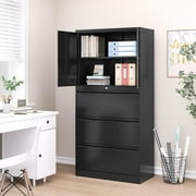 Fesbos File Cabinets, Metal Filing Cabinet, Lateral Filing Cabinet with 3 Drawers, 65 H File Cabinet for Home Office, Lockable File Cabinet Office Storage Cabinet for Letter/Legal/A4 Size Files