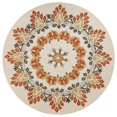 thumbnail image 1 of LR Resources DAZZL54096IOR60RD Tapis Rond d'Intérieur Dazzle Aztec - Ivoire & Rouille, 1 of 1