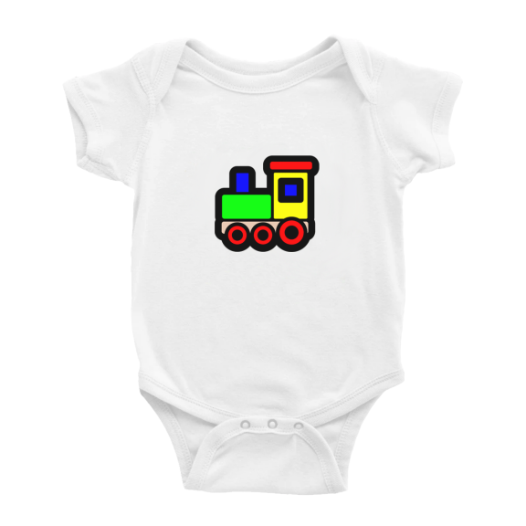 Train Cartoon Cute Baby Bodysuit Boy Girl Unisex Baby Clothes