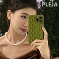 thumbnail image 2 of Funda de teléfono a cuadros de diamantes brillantes de lujo para iPhone 14, 11, 12, 13 Pro Max, 14 Plus, cubierta suave, Color sólido, lindas Fundas protectoras Fivean unisex, 2 of 2