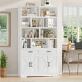 thumbnail image 2 of Homfa 82"H Bookcase with 2 Drawers and 4 Doors, 4-Tier Open Cube Bookcase with Cabinets, for Study Home Office Living Room, White, 2 of 7