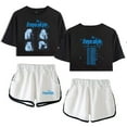 thumbnail image 2 of Freya Skye merch Stars Align Tour crop sets for women midriff-baring fitted crop tops gym sets streetwear short pants, 2 of 9