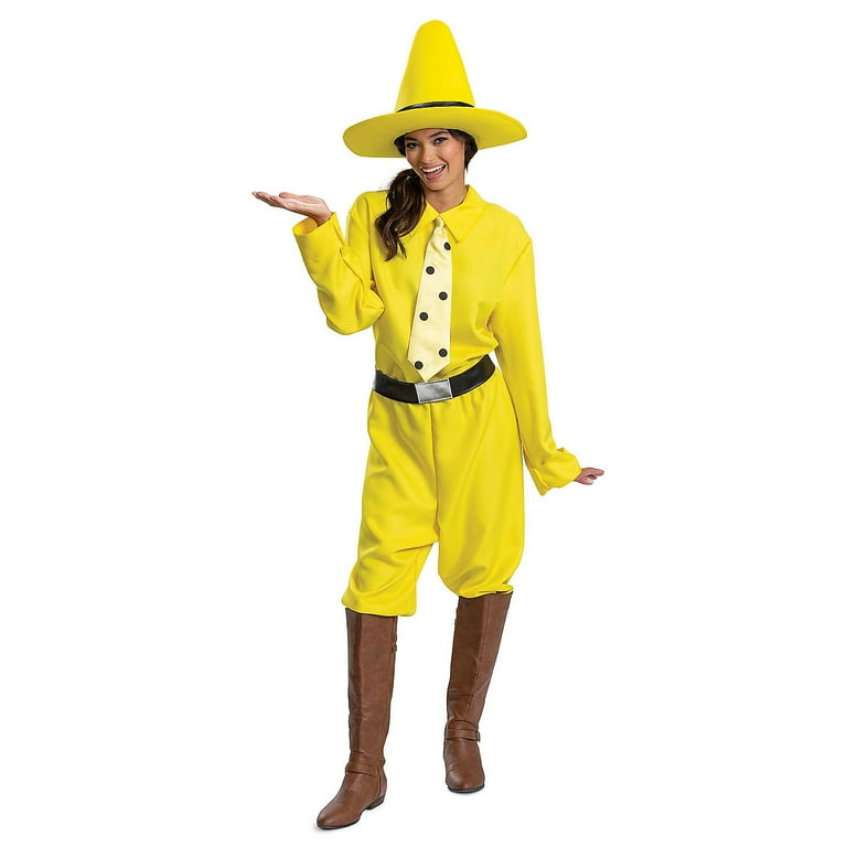 Disguise Adult Curious George Man in the Yellow Hat Halloween