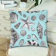 thumbnail image 3 of MKHERT Black And White Seashells Pillowcase Pillow Protector Cushion Cover 18x18 inch,Set of 2, 3 of 3