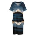 thumbnail image 6 of Starry Night Reflections Loose Pocket Dress Dresses Summer Summer Dresses for Women, 6 of 9