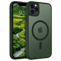for iPhone 11 Pro Max Case Super Magnetic [Compatible with MagSafe] TPU Protective Translucent Matte Smooth Phone Case for iPhone 11 Pro Max, Green