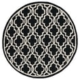 thumbnail image 3 of SAFAVIEH Cambridge Kyle Geometric Wool Area Rug, Black/Ivory, 6' x 6' Round, 3 of 8