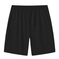 thumbnail image 3 of TANBOM Men's Fashion Polyester Five Sports Shorts Lightweight Breathable Adjustable Drawstring Black M, 3 of 6