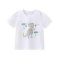 thumbnail image 2 of Spazoro Toddler Girls T-shirts, Crewneck Casual Summer Graphic Tee Short Sleeve Tops White Size 2-10T, 2 of 3