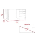thumbnail image 2 of Gray Computer Desk with Two Drawers | Office Use with Rectangular Shape | Delivers Easy Access and Storage Space, 2 of 4