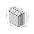 thumbnail image 4 of SkyLight 4 ft. x 6 ft. Garden Outdoor Storage Shed - Beige, 4 of 9