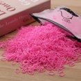 thumbnail image 1 of Banda de goma desechable para el cabello para niñas, para bebés, que tira con fuerza constantemente, anillos pequeños para el cabello en caja que no golpean la cuerda del cabello, 1 of 6