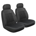 thumbnail image 2 of Genuine Dickies Black Peterson 3-Piece Vegan Leather Automotive Seat Cover Set, 2 of 6