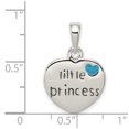 thumbnail image 4 of Auriga Fine Jewelry 925 Sterling Silver Enameled Little Princess Heart Pendant for Women (L- 20 mm, W-14 mm), 4 of 6
