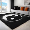 thumbnail image 1 of Machine Washable Rug 2x3 ft Area Rugs Black and White yin and yang Symbol Non Slip Rugs for Living Room Bedroom Print Rug Carpet Stain Resistant, Home Decor Office Area Rug, 1 of 7
