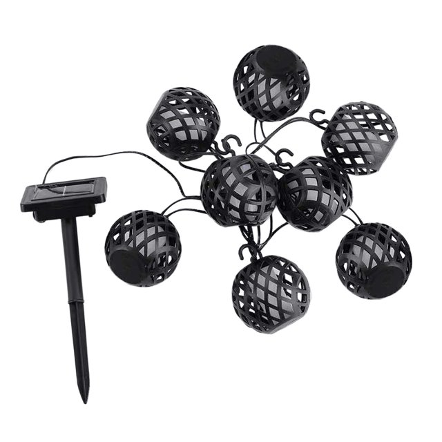 LED Retro bombilla cadena luces Solar jardín exterior Hada fiesta lámpara 8 LED Yuyangstore luces decorativas de cadena