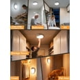 thumbnail image 5 of Yannovus 8000mAh Motion Sensor Ceiling Light Indoor with Remote, 3-Color Magnetic Battery Operated Lights, 7'' Super Slim Ceiling Light Adjustable Motion Timer 30s/60s/120s for Closet Shower (2Pack), 5 of 8