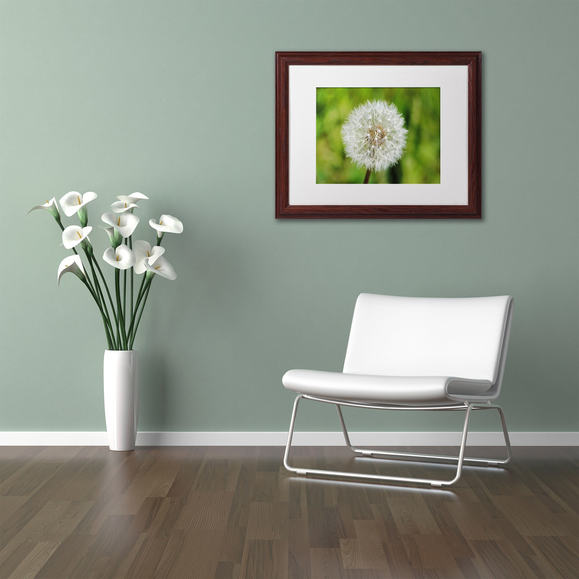 Trademark Fine Art "Make a Wish" Canvas Art by Monica Mize, White Matte, Wood Frame