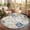 Blue and yellow, variant on GlowSol Vintage Trellis 5ft Round Rug Washable - Non Slip Low Pile Circle Area Rug for Living Room, Machine Washable Indoor Carpet for Bedroom Nursery, Blue and Yellow
