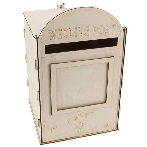 Buzón De Para Bodas, Buzón Rústico Con Soporte Para Tarjetas De Con Cerradura Para Decoraciones De Bodas, Buzón De Para Bodas Con Cerradura, Suministros De Boda