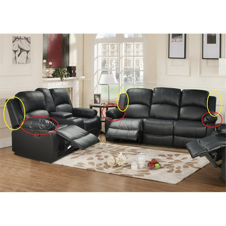 2 piece leather recliner set deals