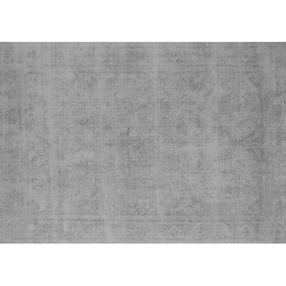 Ahgly Company Indoor Rectangle Oriental Gray Industrial Area Rugs, 8' x 12'