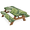 Multicolor 1, variant on ADECORIVY Palm Leaves Picnic Table Cover with Bench Covers, Waterproof Tropical Floral Outdoor Camping Tablecloth, Windproof Elastic Fitted Table Cover, 72 Inch 3PCS