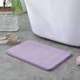 thumbnail image 1 of Granjero Gordo Alfombra de baño de fibra ultrafina, ultra suave, antideslizante y que absorbe el agua, esponja viscoelástica (rectangular violeta), 1 of 5