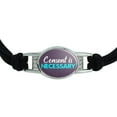 thumbnail image 2 of Consent is Necessary Novelty Suede Leather Metal Bracelet, 2 of 3