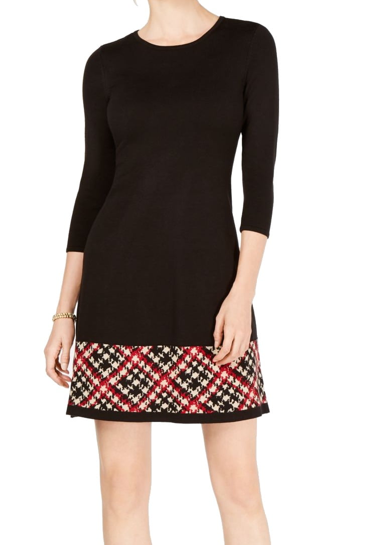 Photo 1 of Women Dress Medium Petite Sweater Plaid Hem PM