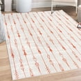 thumbnail image 1 of Arrow Decorative Rug, Hand Drawn Repetitive Sticks Pattern Vintage Tribal Illustration Art Print, Quality Carpet for Bedroom Dorm and Living Room, 6 Sizes, Salmon White, by Ambesonne, 1 of 4